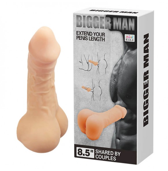 BAILE - Bigger Man Realistic Dildo Extend Penis Sleeve For Couple BAILE - Bigger Man Realistic Dildo Extend Penis Sleeve For Couple